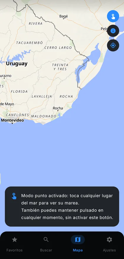 Calculating the tide at any point on the map